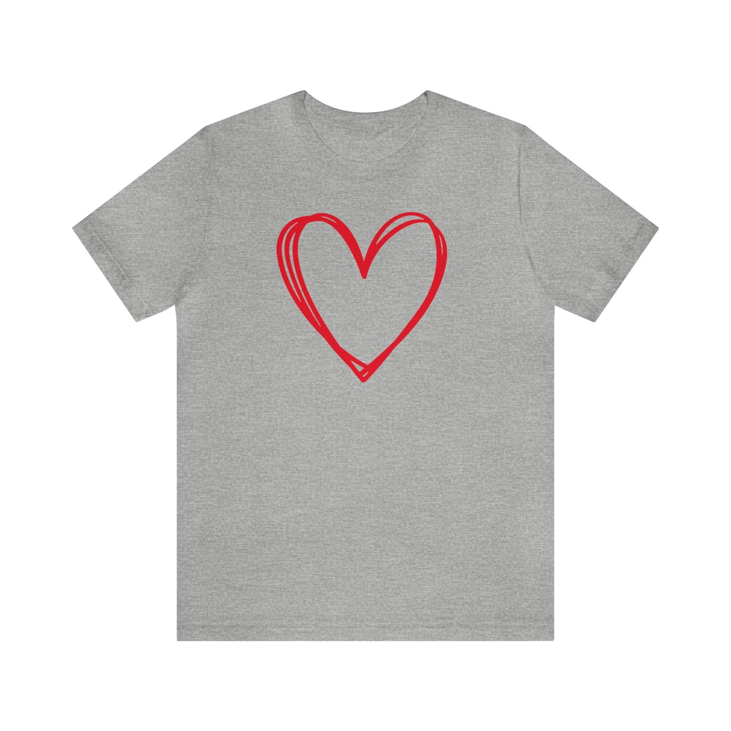 Hand-drawn Heart  Unisex Jersey Short Sleeve Tee