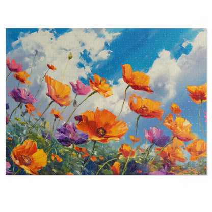 Field of California Poppies  Jigsaw Puzzle (30, 110, 252, 500,1000-Piece)