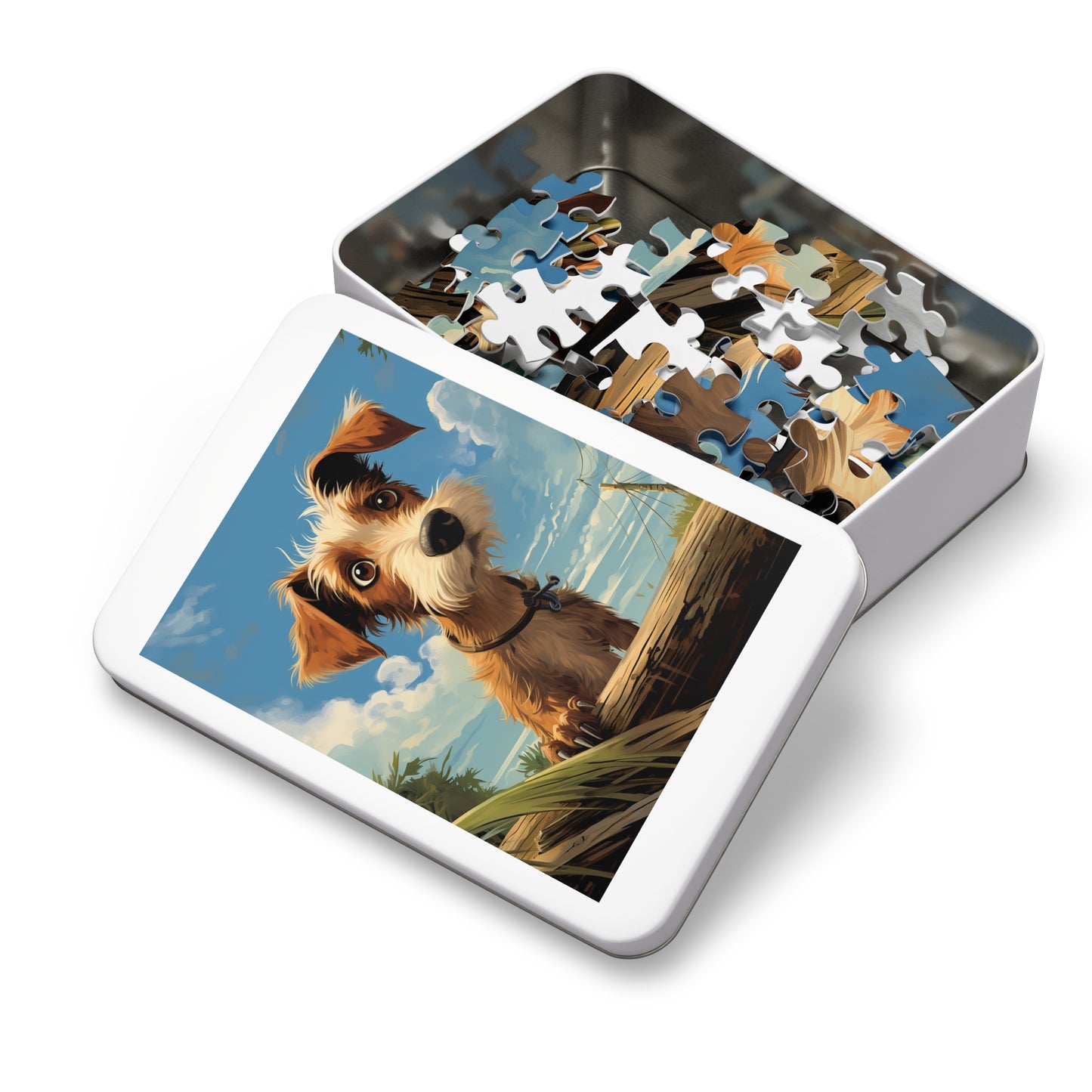 Cute Dog Looking For Home Jigsaw Puzzle (30, 110, 252, 500,1000-Piece)