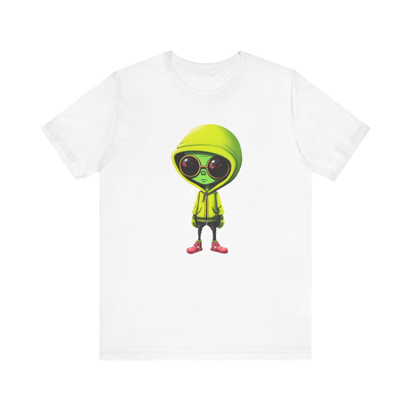 Hip Hop Alien with Grandma's Crew Personalized on Back   Unisex Jersey Short Sleeve Tee