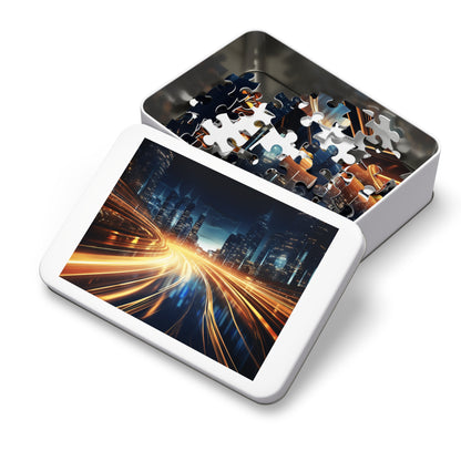 City Night Traffic Jigsaw Puzzle (30, 110, 252, 500,1000-Piece)