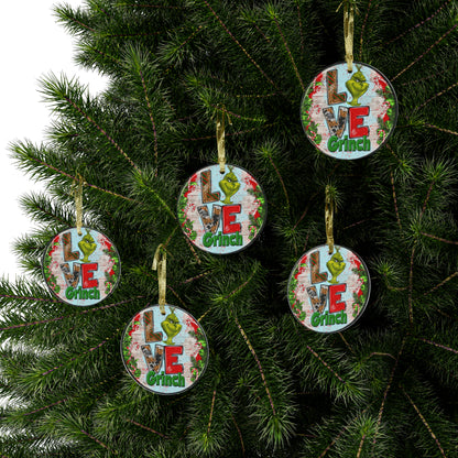 Grinch LOVE  Acrylic Ornaments