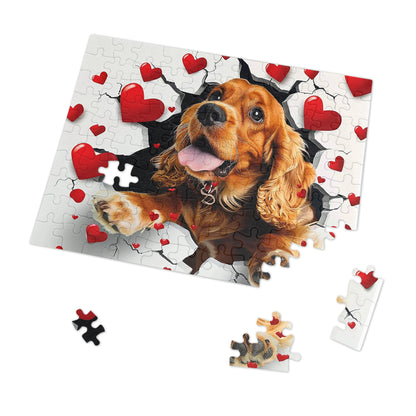 Valentine's Breakout Cocker Spaniel Jigsaw Puzzle (30, 110, 252, 500,1000-Piece)