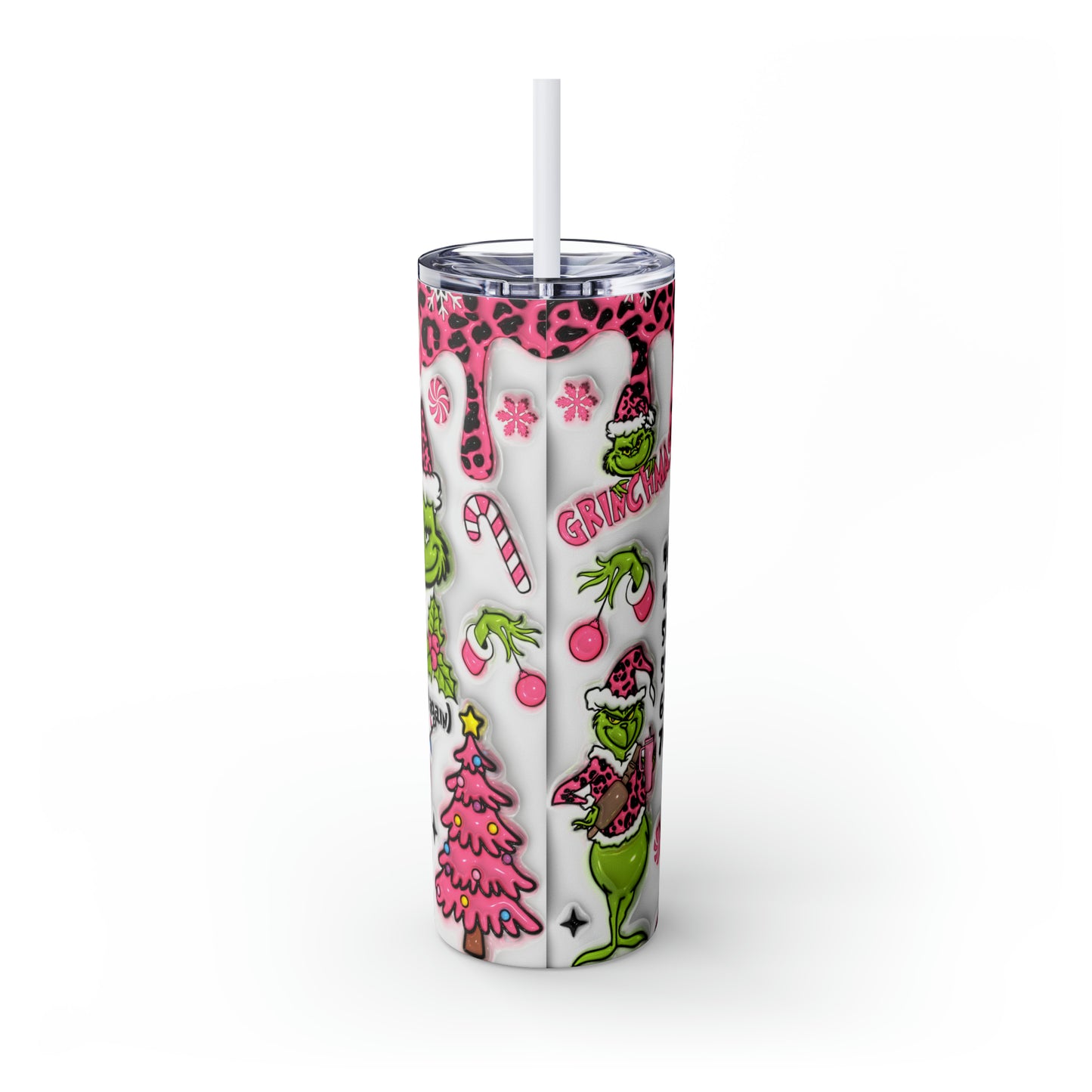 Grinch Daily Schedule  Skinny Tumbler with Straw, 20oz