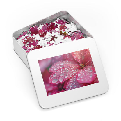 Pretty and Pinky Petals After a Spring Rain Jigsaw Puzzle (30, 110, 252, 500,1000-Piece)