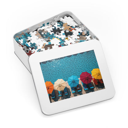 Pool Side Umbrellas Jigsaw Puzzle (30, 110, 252, 500,1000-Piece)