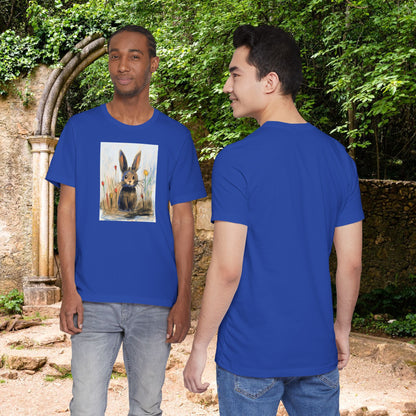 Child's Drawing of a Bunny Rabbit   Unisex Jersey Short Sleeve Tee