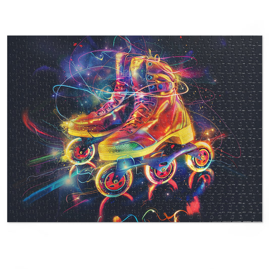 Psychedelic Rollerblades Jigsaw Puzzle (30, 110, 252, 500,1000-Piece)