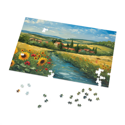 Oil Painting of a Beautiful Countryside  Jigsaw Puzzle (30, 110, 252, 500,1000-Piece)