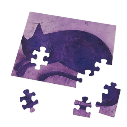 Purple Kitty Cat Jigsaw Puzzle (30, 110, 252, 500,1000-Piece)