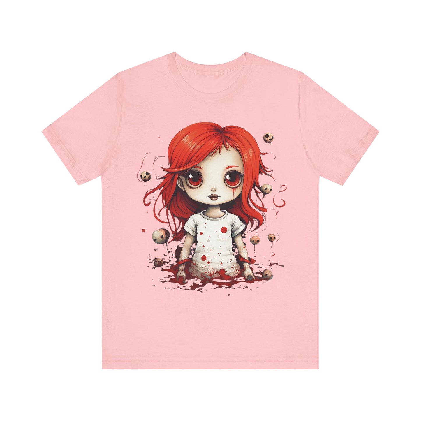 Pretty Creepy Doll Halloween Unisex Jersey Short Sleeve Tee