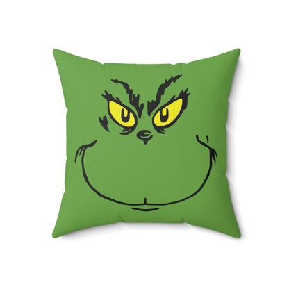 Mr Grinch  Spun Polyester Square Pillow