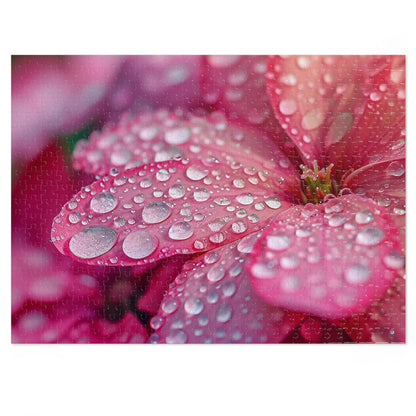 Pretty and Pinky Petals After a Spring Rain Jigsaw Puzzle (30, 110, 252, 500,1000-Piece)