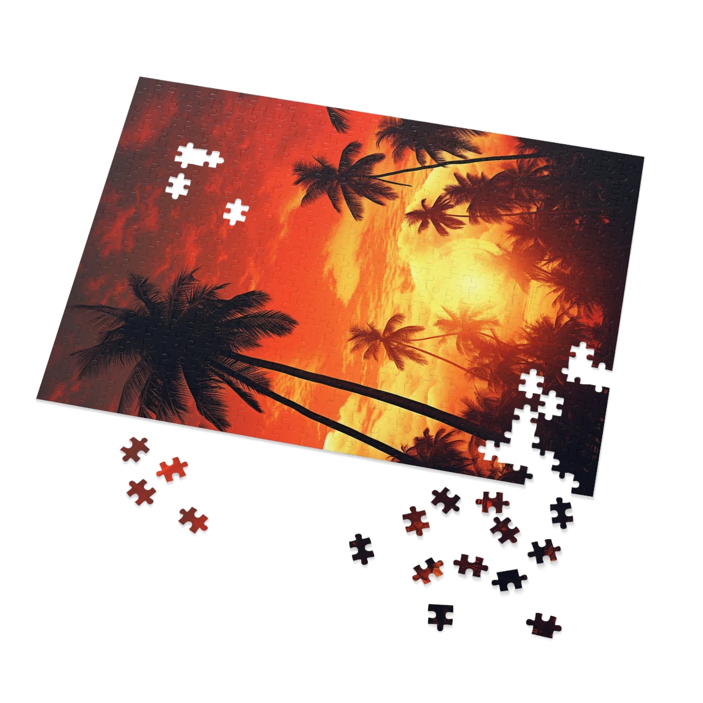 Palm Trees at Sunset Jigsaw Puzzle (30, 110, 252, 500,1000-Piece)