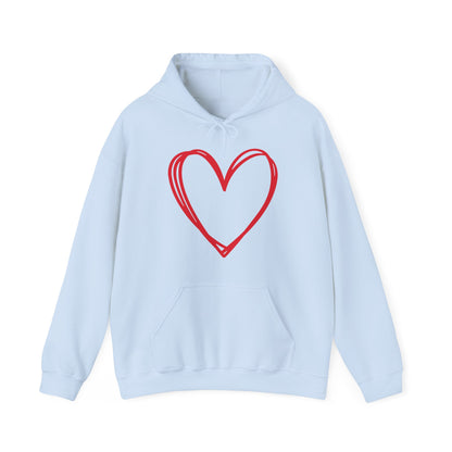 Hand-drawn Heart  Unisex Heavy Blend™ Hooded Sweatshirt