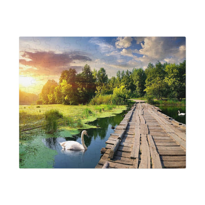 Sunset on Swan Lake  Jigsaw Puzzle (30, 110, 252, 500,1000-Piece)