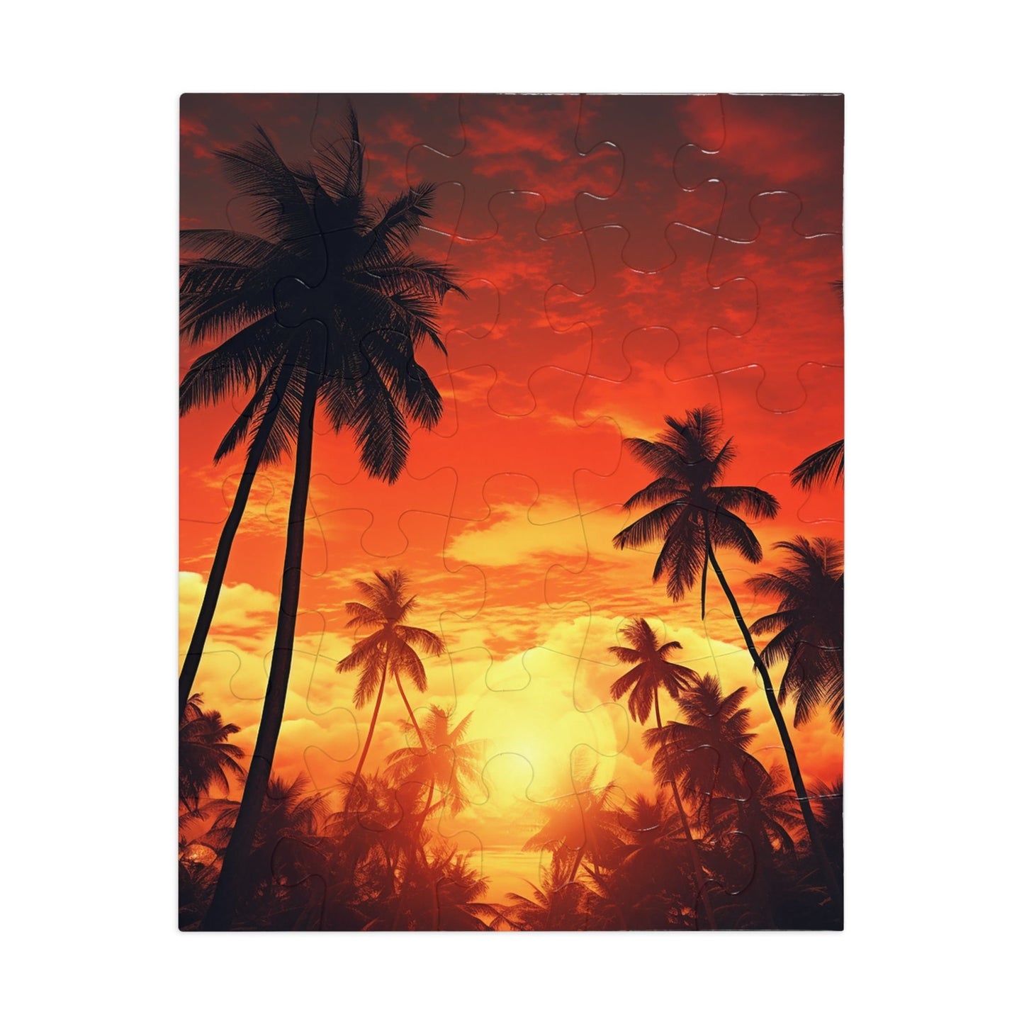 Palm Trees at Sunset Jigsaw Puzzle (30, 110, 252, 500,1000-Piece)