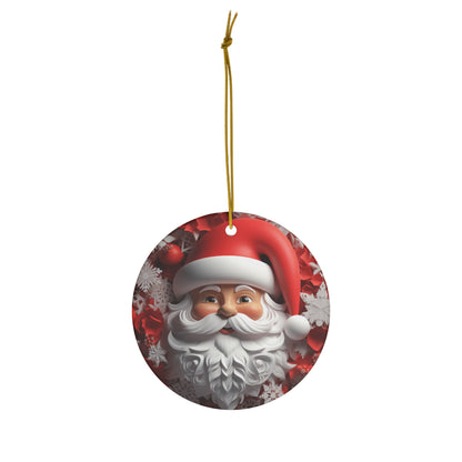 Santa Christmas Ceramic Ornament