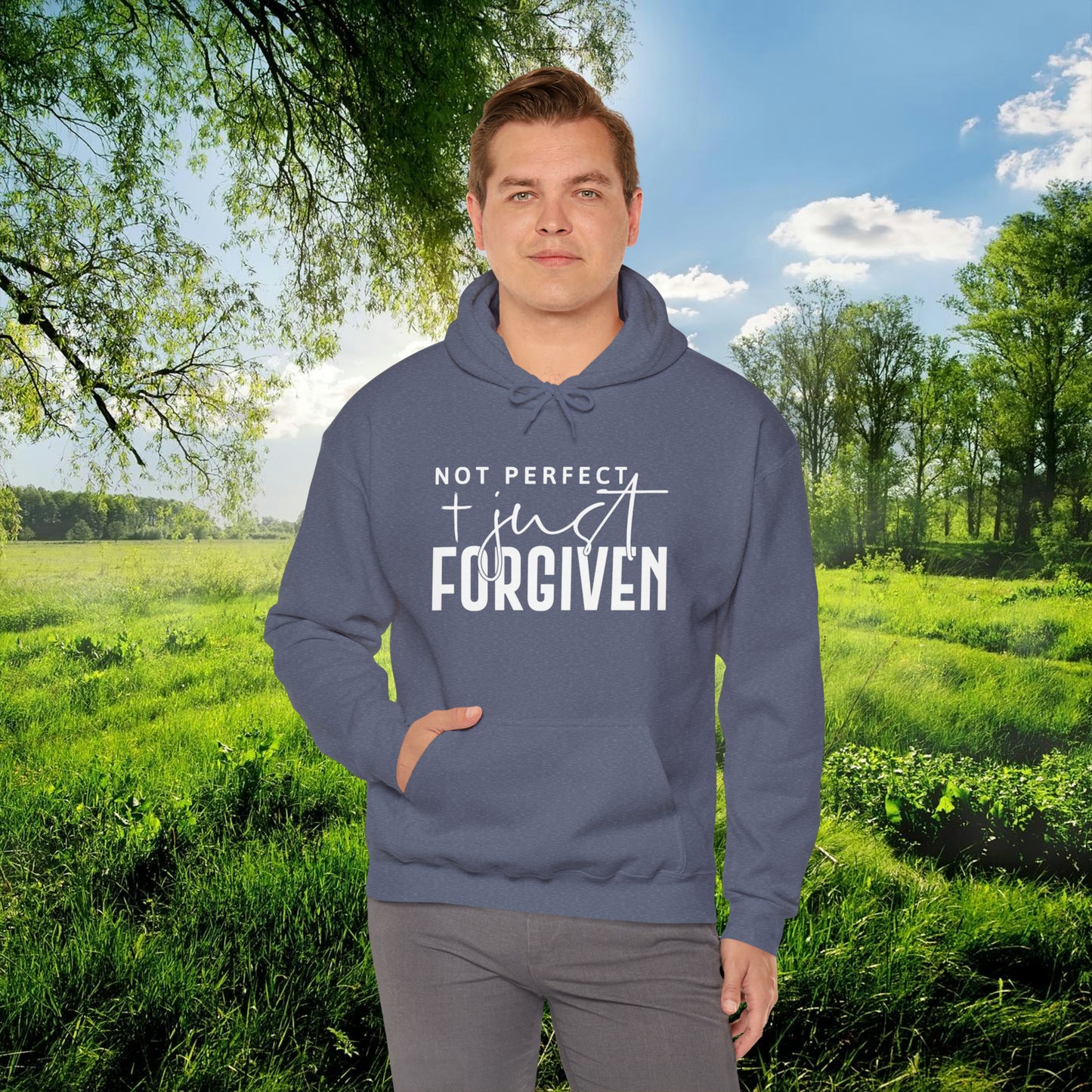 Not Perfect Just Forgiven   Unisex Heavy Blend™ Hooded Sweatshirt