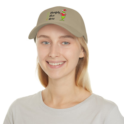 Naughty Nice Mean Grinch  Low Profile Baseball Cap