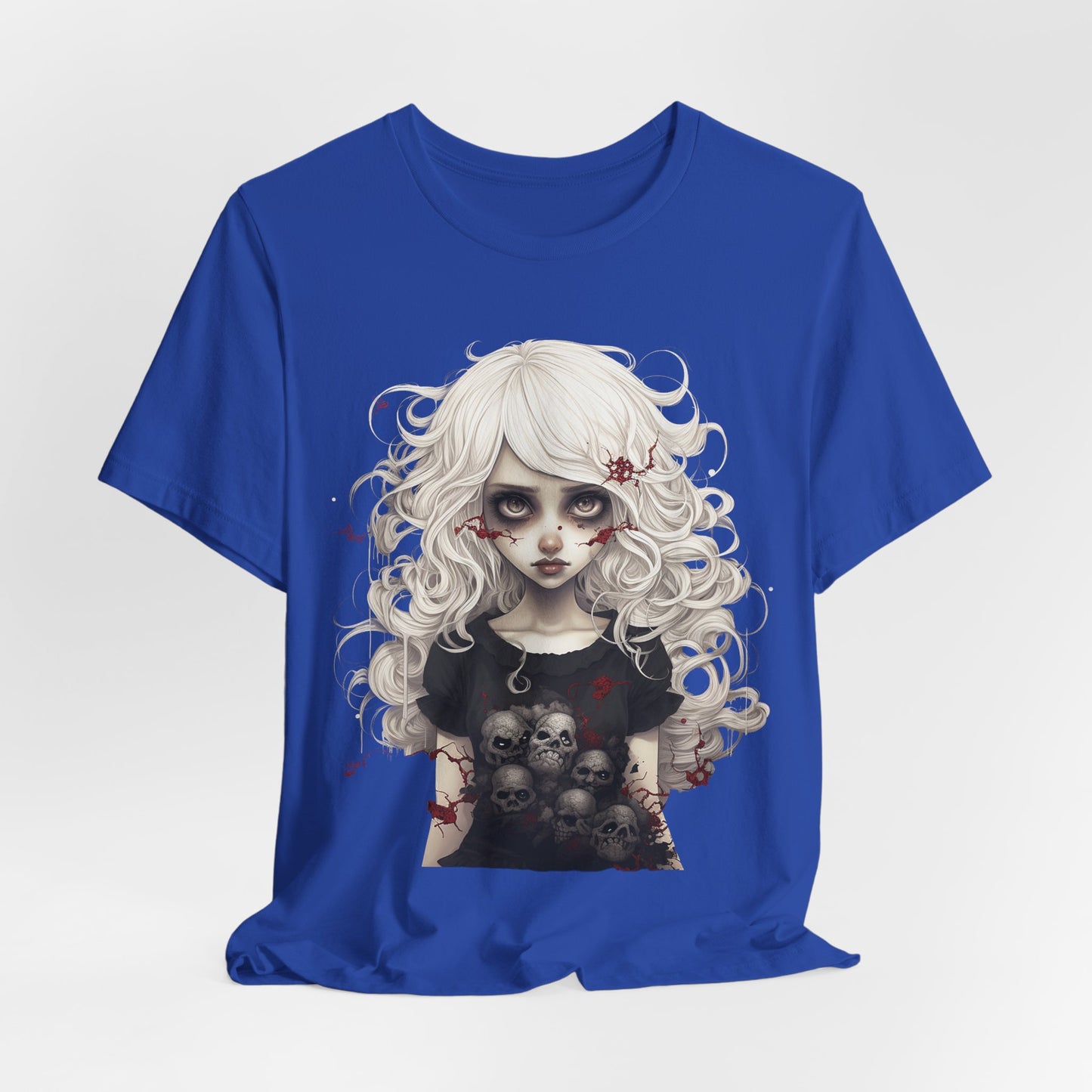Creepy Doll Halloween Unisex Jersey Short Sleeve Tee