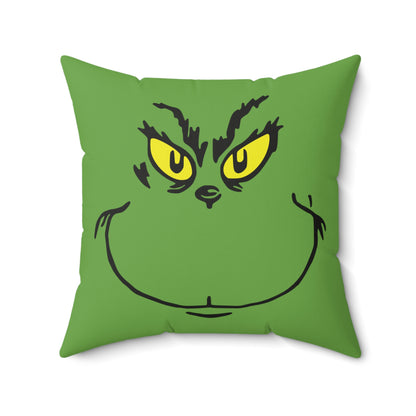 Mr Grinch  Spun Polyester Square Pillow