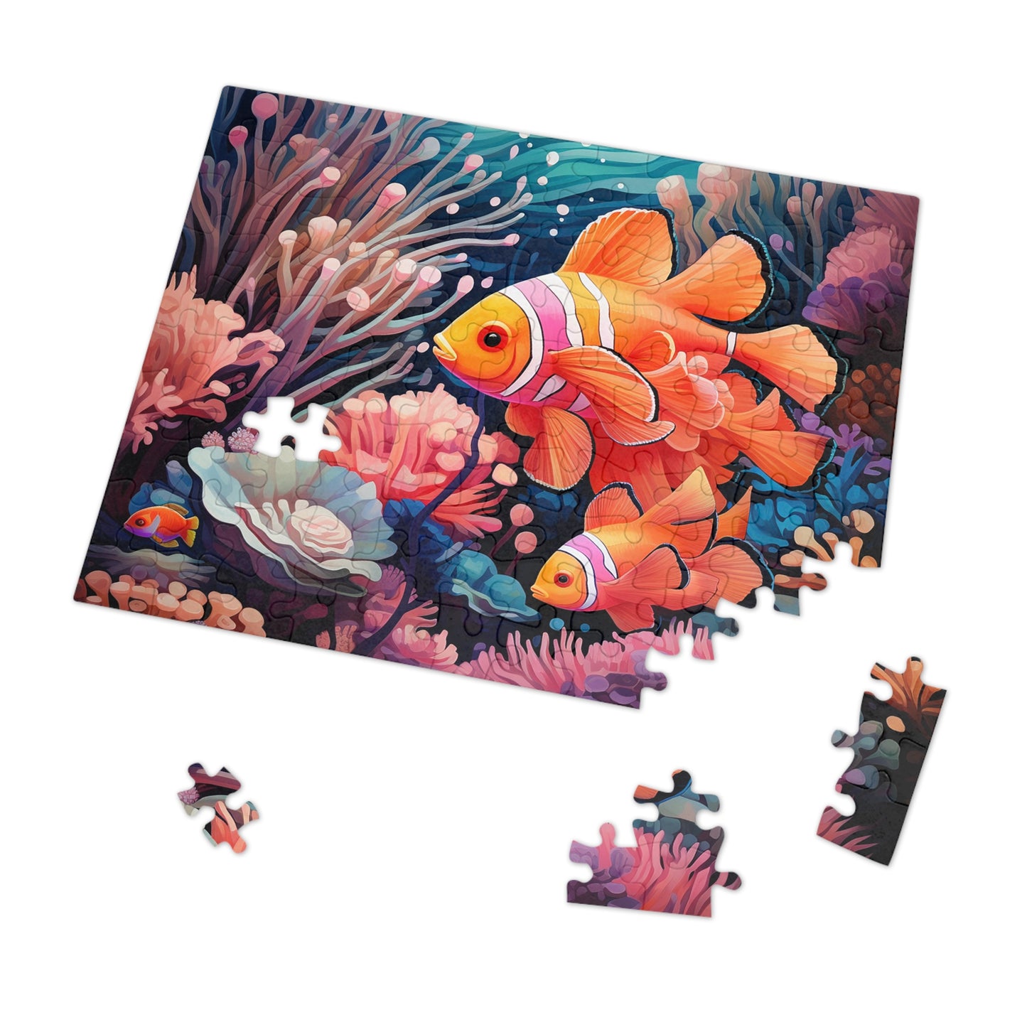 Clown Fish in the Coral Reef  Jigsaw Puzzle (30, 110, 252, 500,1000-Piece)