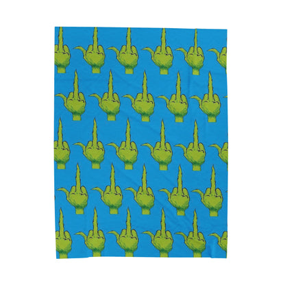 Grinch Bird  Velveteen Plush Blanket