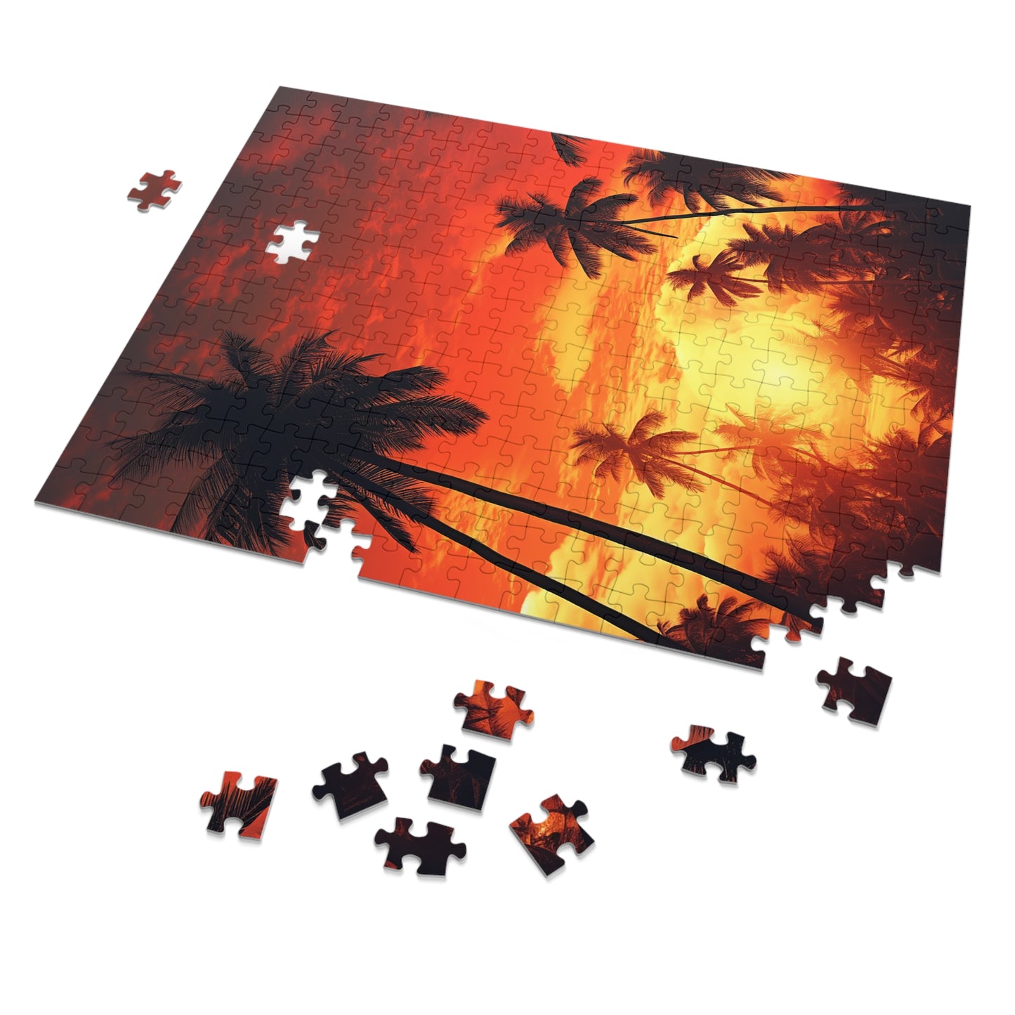 Palm Trees at Sunset Jigsaw Puzzle (30, 110, 252, 500,1000-Piece)