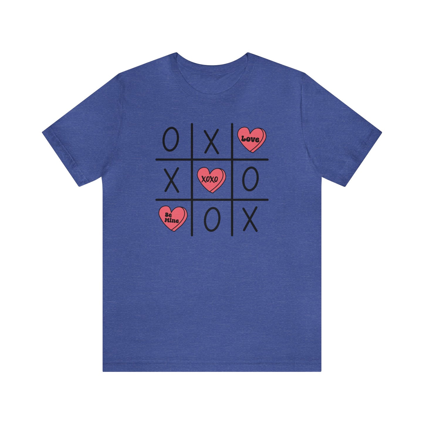 Valentine Tic Tac Toe  Unisex Jersey Short Sleeve Tee