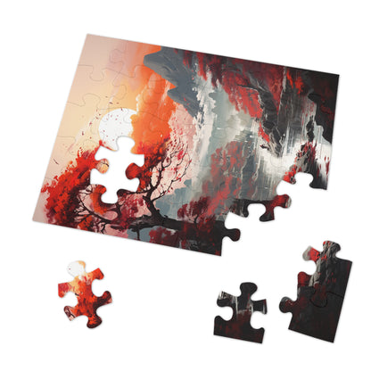 Mountain Stream at Sunset Jigsaw Puzzle (30, 110, 252, 500,1000-Piece)