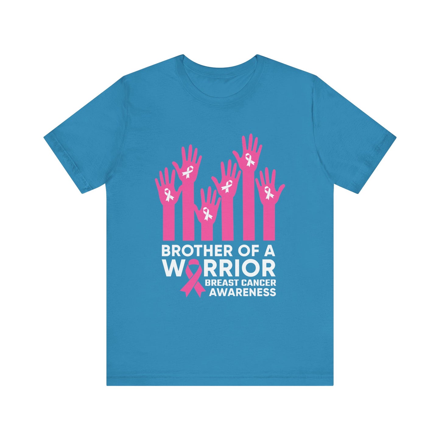 Brother of a Warrior Breast Cancer Awareness Jersey Short Sleeve Tee