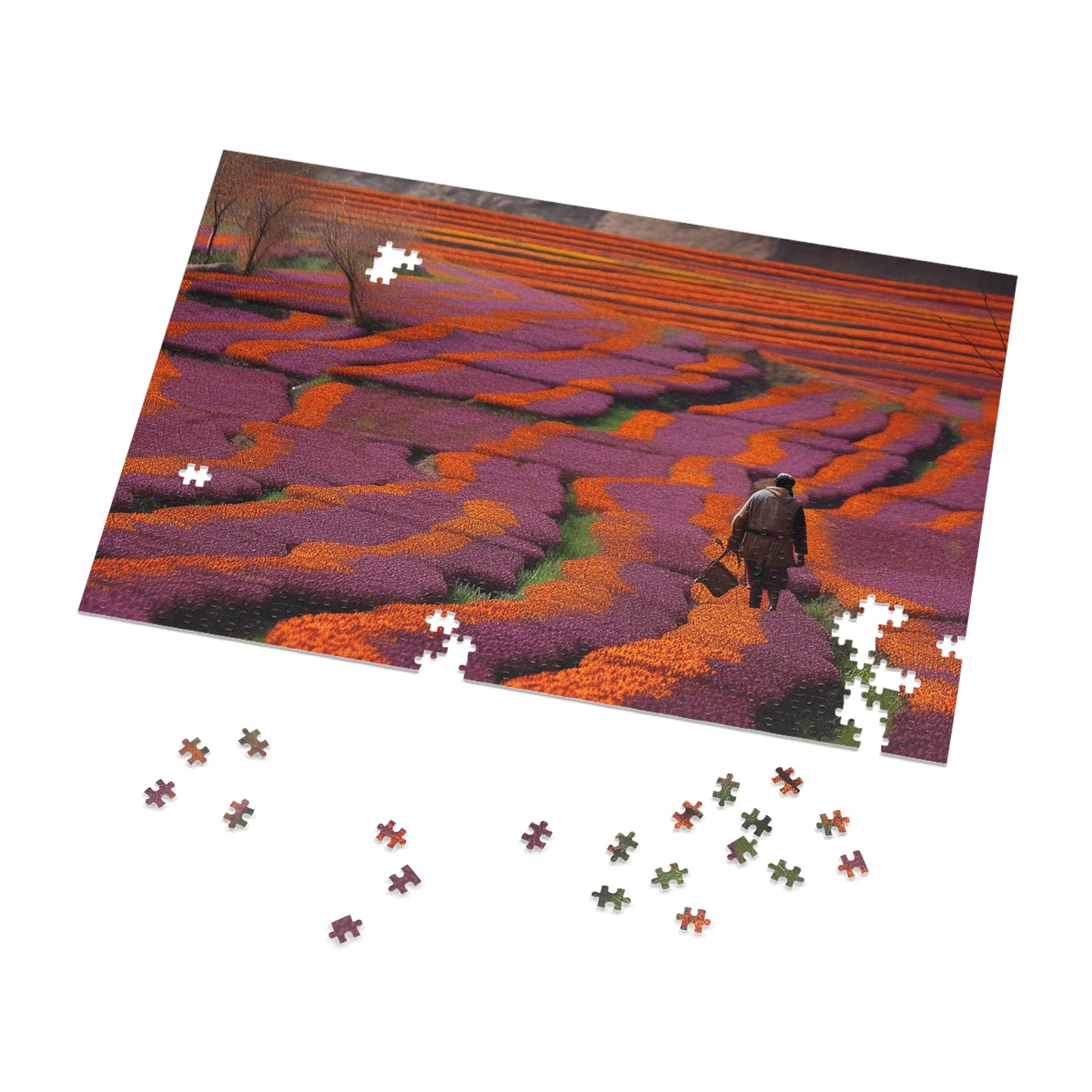 Saffron Fields  Jigsaw Puzzle (30, 110, 252, 500,1000-Piece)