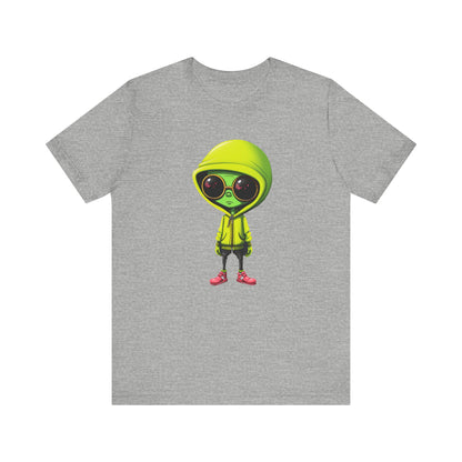 Hip Hop Alien with Grandma's Crew Personalized on Back   Unisex Jersey Short Sleeve Tee