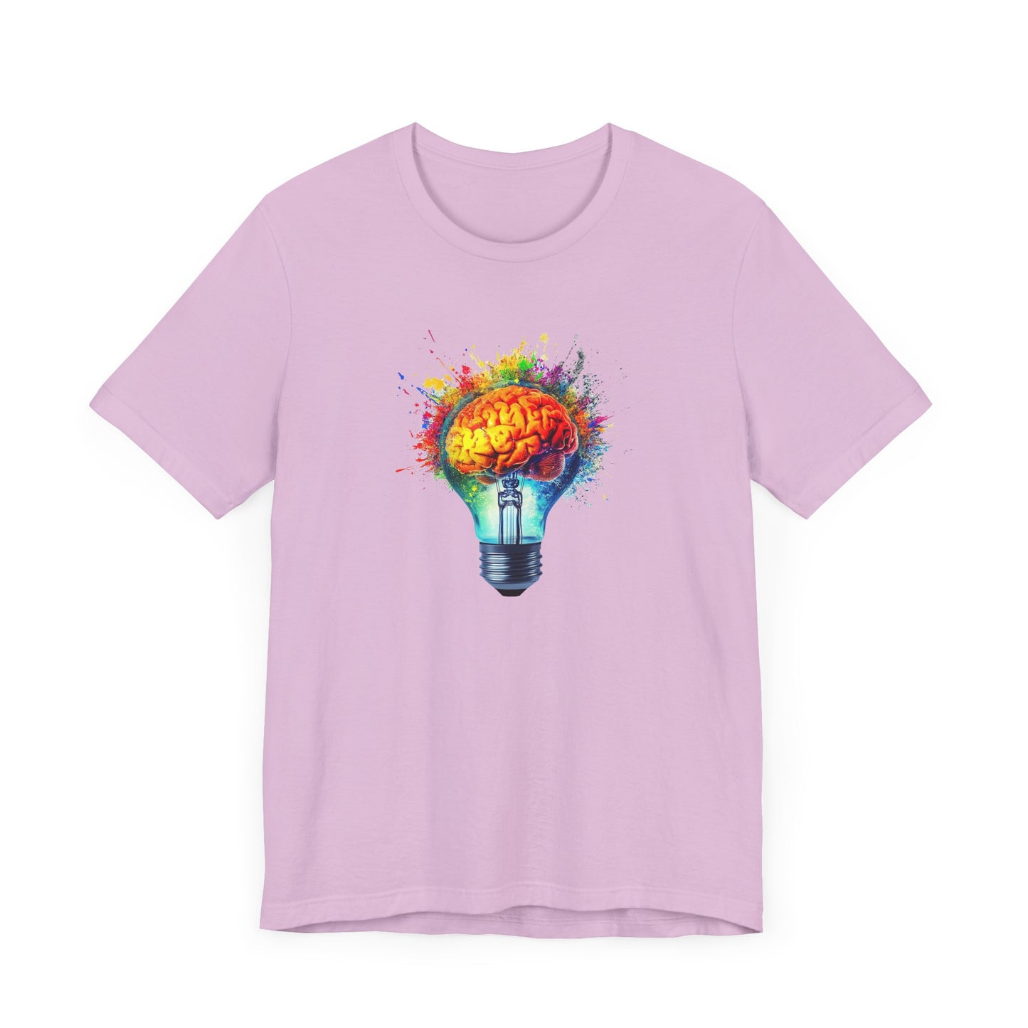 Light Bulb Moment- Unisex Jersey Short Sleeve Shirt with Colorful Idea Design