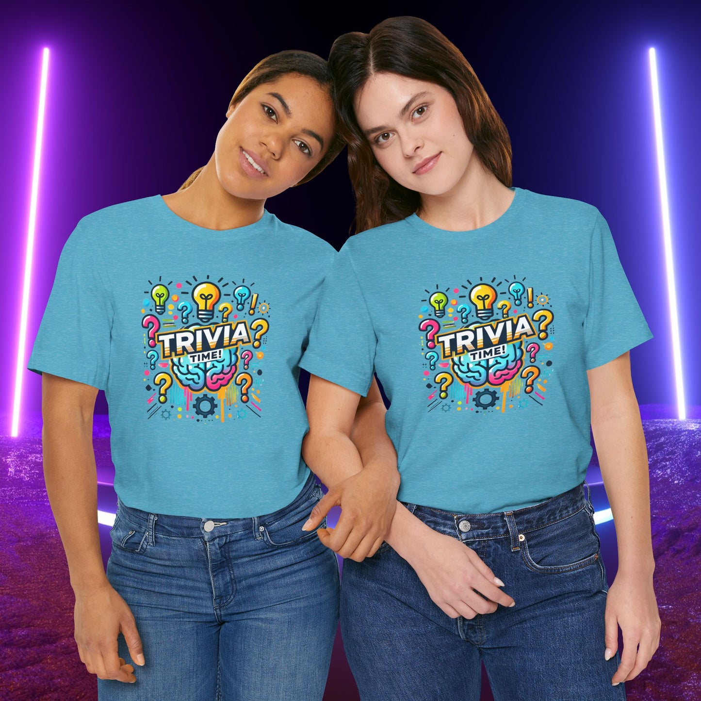 Trivia Time Unisex Short Sleeve Tee - Fun & Colorful Quiz Shirt