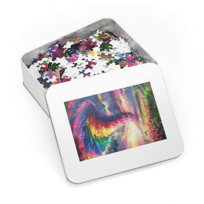 Rainbow Colored Tornado  Jigsaw Puzzle (30, 110, 252, 500,1000-Piece)