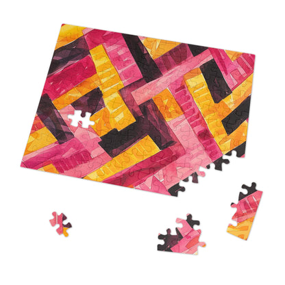 Geometric Watercolor  Jigsaw Puzzle (30, 110, 252, 500,1000-Piece)