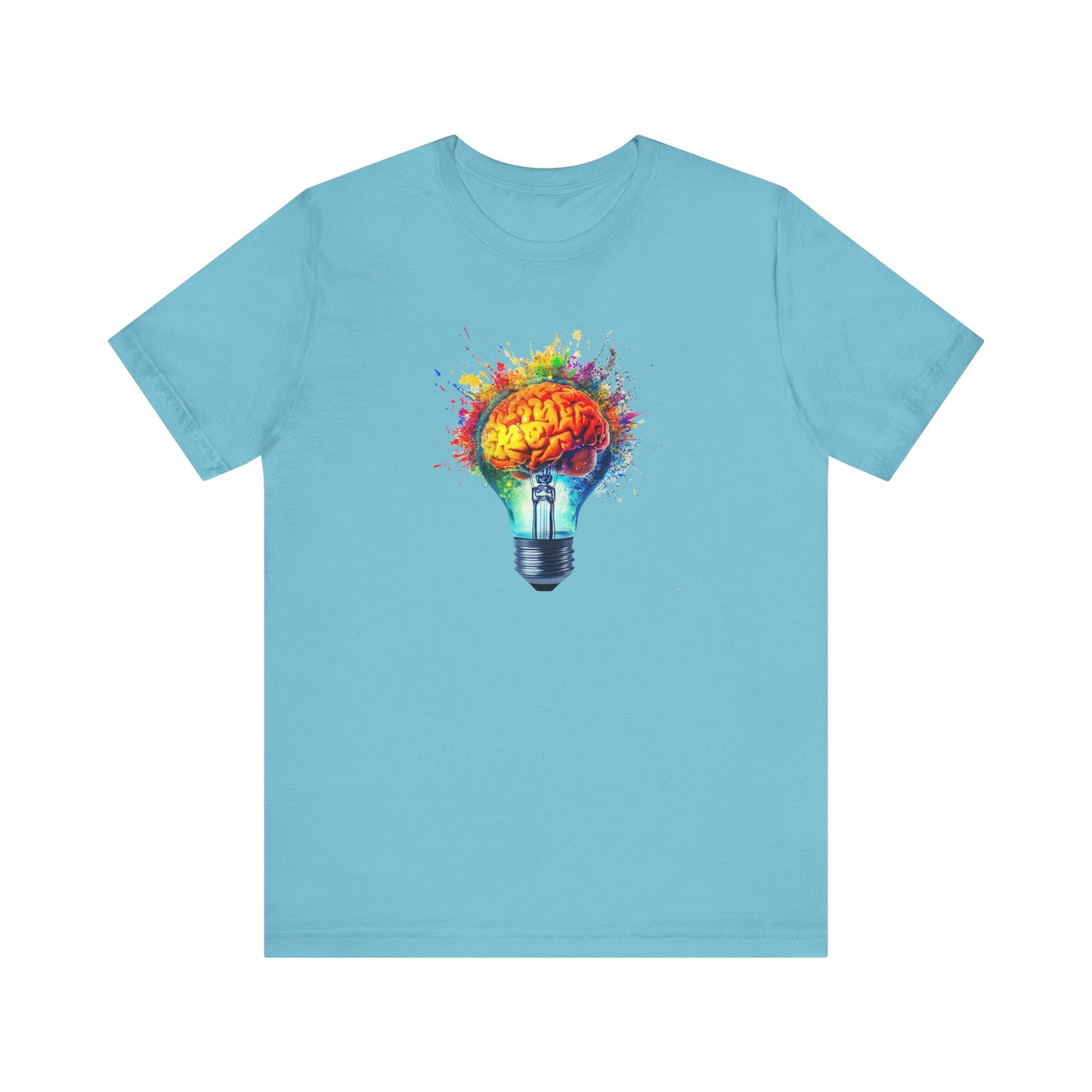 Light Bulb Moment- Unisex Jersey Short Sleeve Shirt with Colorful Idea Design