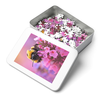 Pink buds and the Bumble Bee  Jigsaw Puzzle (30, 110, 252, 500,1000-Piece)