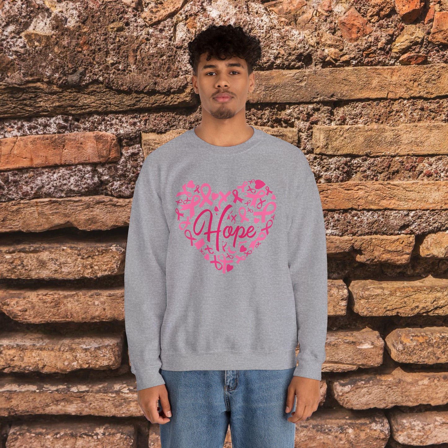 Hope Heart Breast Cancer Awareness Sweatshirt