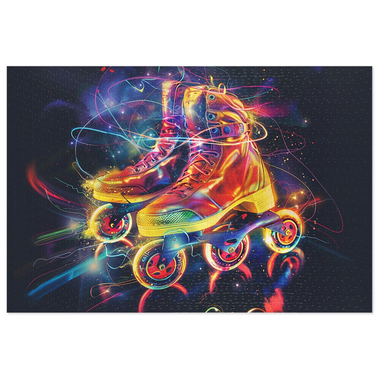 Psychedelic Rollerblades Jigsaw Puzzle (30, 110, 252, 500,1000-Piece)