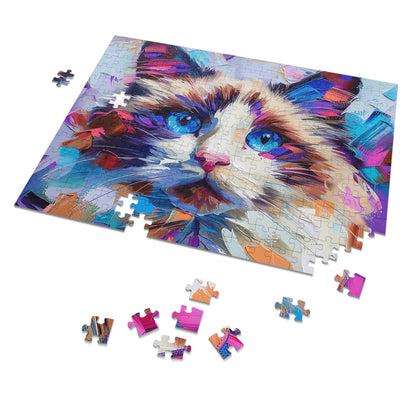 Cat Oil Painting Jigsaw Puzzle (30, 110, 252, 500,1000-Piece)