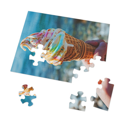 Summer Ice Cream Cone Jigsaw Puzzle (30, 110, 252, 500,1000-Piece)