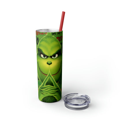 Mr. Grinch  Skinny Tumbler with Straw, 20oz