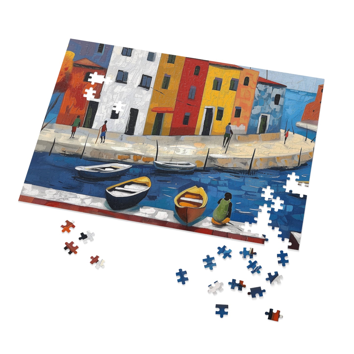 Acrylic Painting of an Italian Village Jigsaw Puzzle (30, 110, 252, 500,1000-Piece)