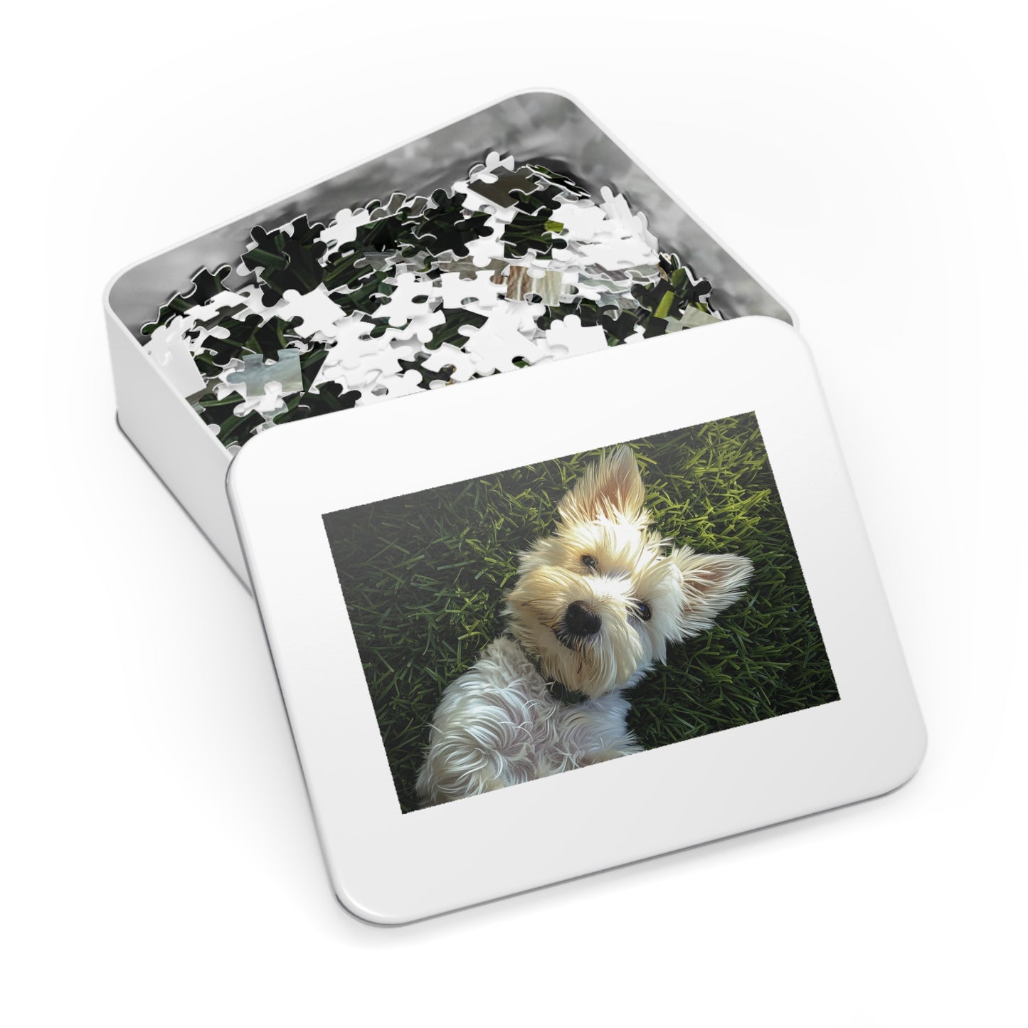 Westie Puppy Rolling in the Grass Jigsaw Puzzle (30, 110, 252, 500,1000-Piece)