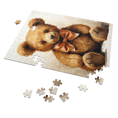 Watercolor Teddy Bear Jigsaw Puzzle (30, 110, 252, 500,1000-Piece)