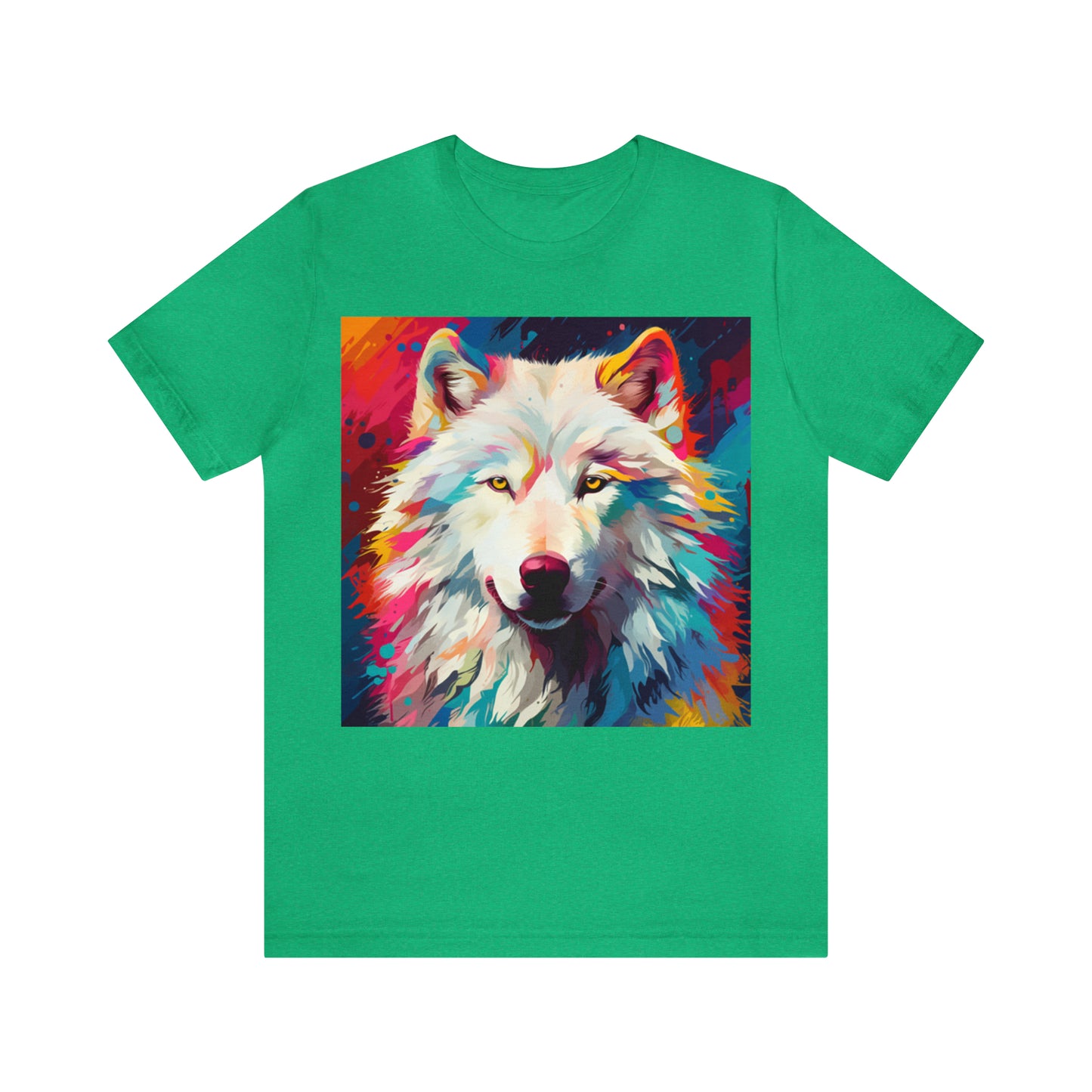 Colorful Wolf Unisex Jersey Short Sleeve Tee