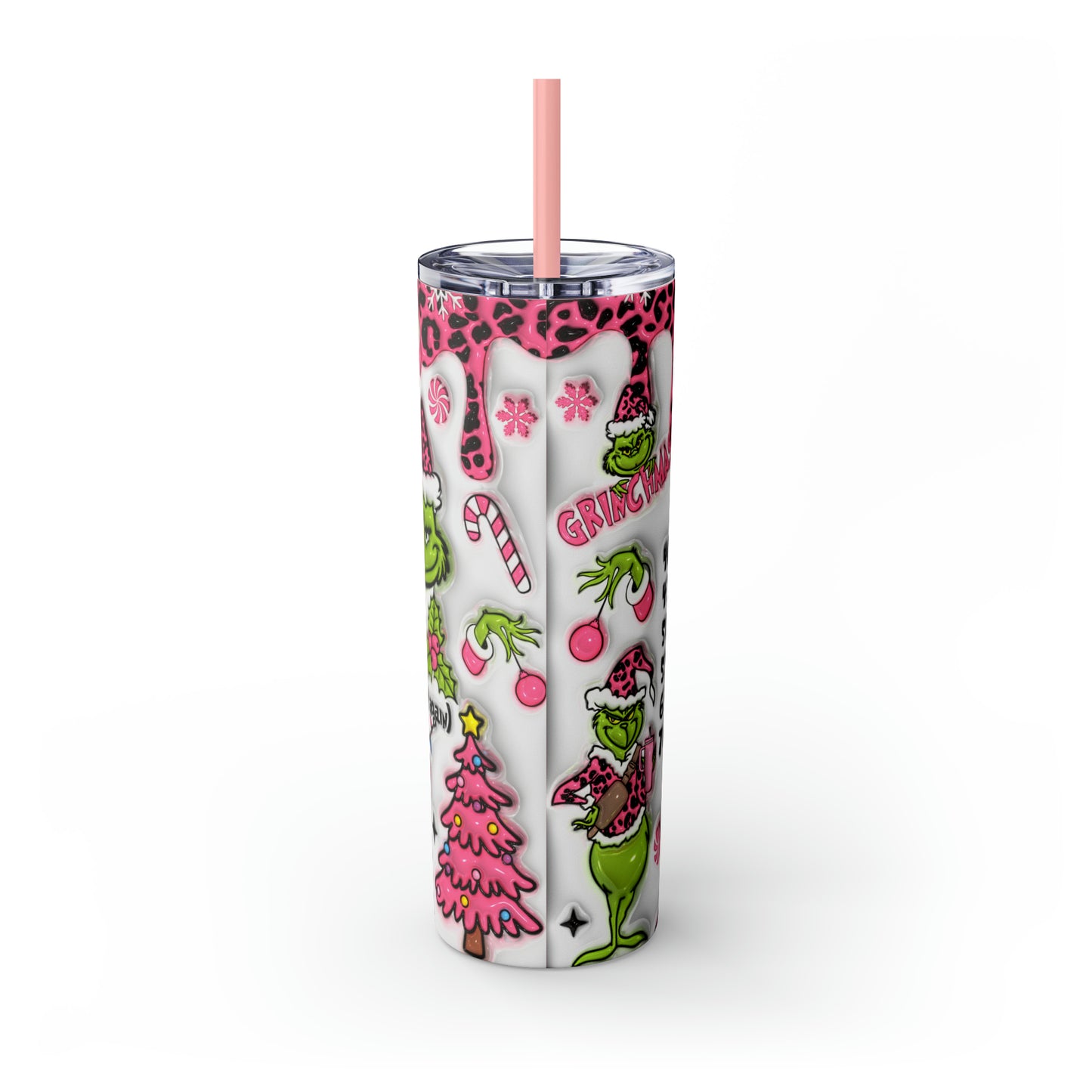 Grinch Daily Schedule  Skinny Tumbler with Straw, 20oz